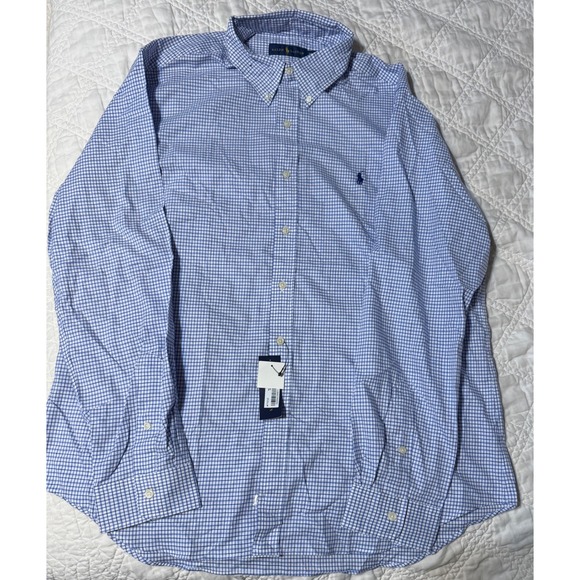 Ralph Lauren Other - Ralph Lauren Mens XL Blue White Gingham Check Button Down Shirt Long Sleeve NWT